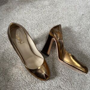 YSL Elegant Gold Women's Heels